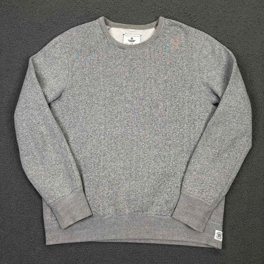 Reigning Champ Sweatshirt Mens Large Heather Gray Fleece Pullover Crew Midweight
